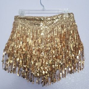 Elsie and Fred La Bamba Gold Sequin Hot Pants